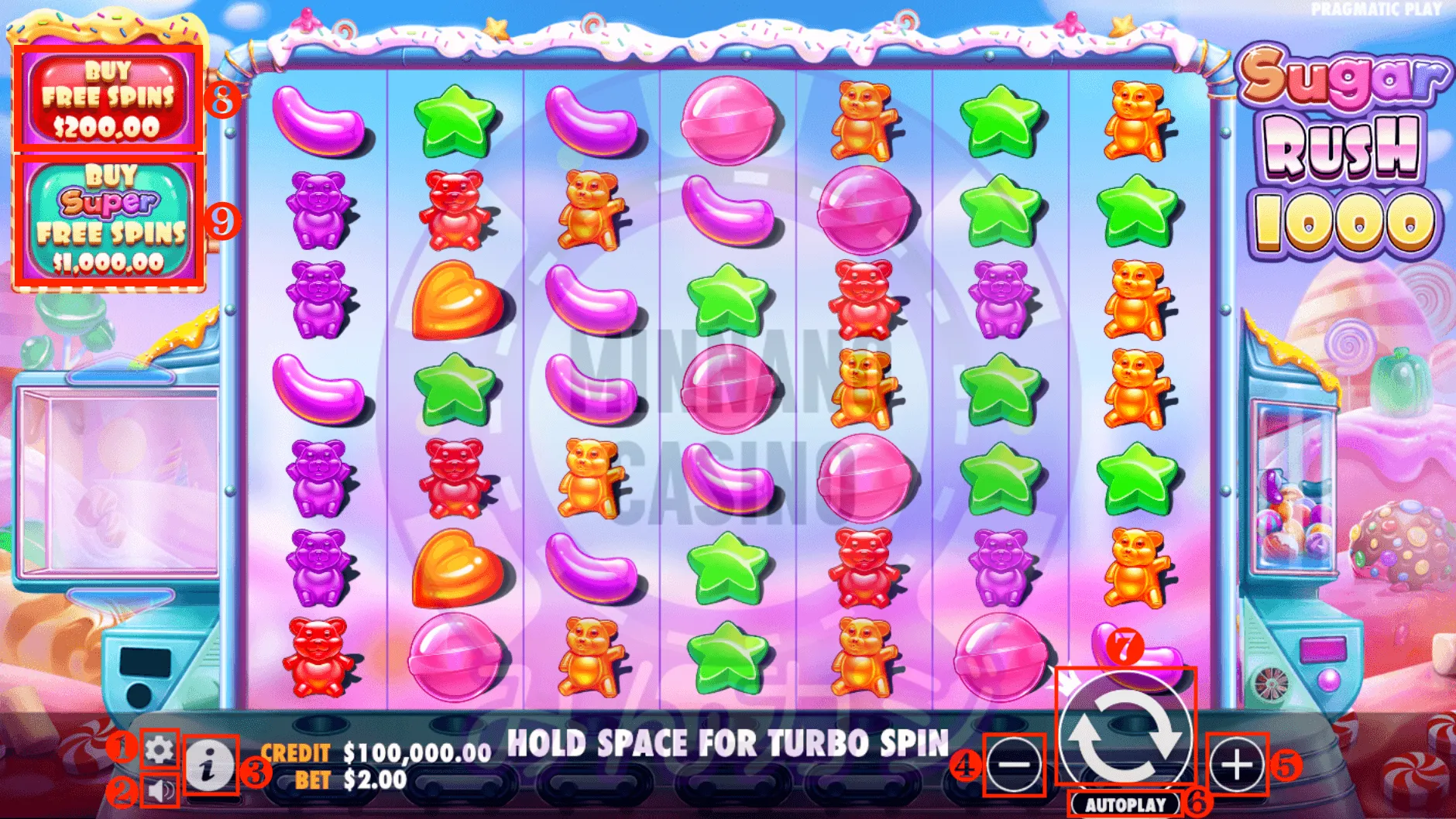 シュガー・ラッシュ・1000(Sugar Rush 1000)の遊び方