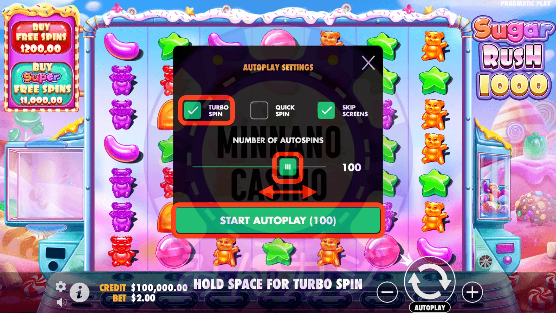 シュガー・ラッシュ・1000(Sugar Rush 1000)の遊び方