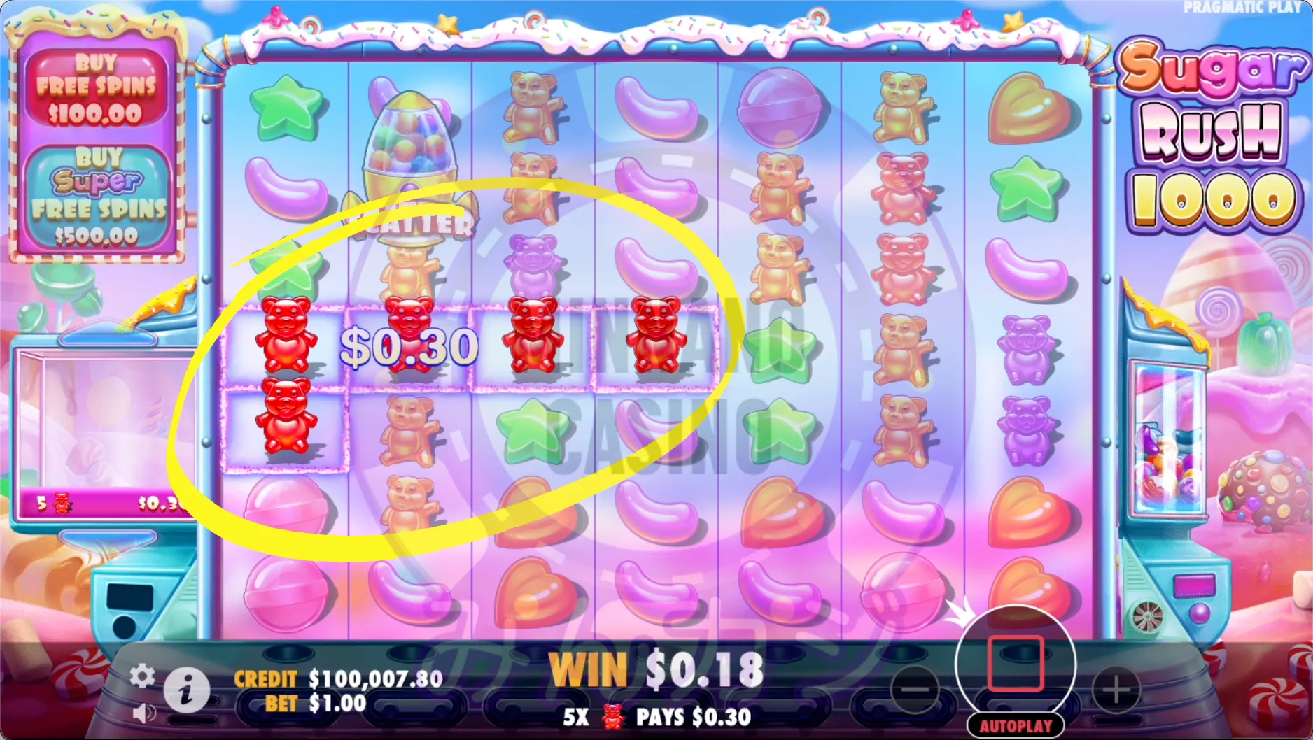 シュガー・ラッシュ・1000(Sugar Rush 1000)の基本的な流れ(ゲームフロー)